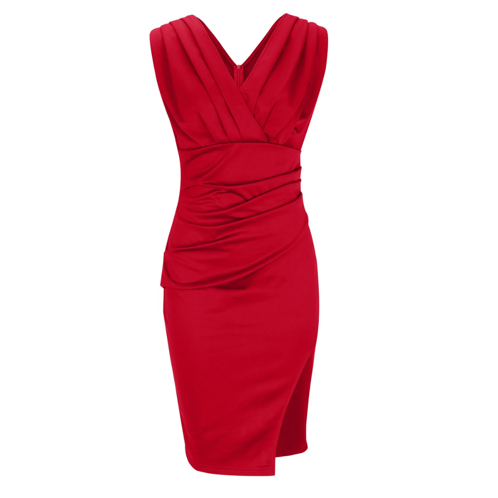 Giselle - Women's Elegant Party Dress with Pleat Detail