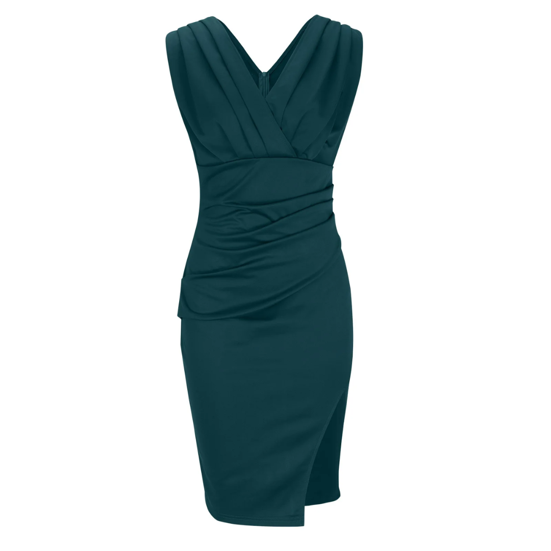 Giselle - Women's Elegant Party Dress with Pleat Detail