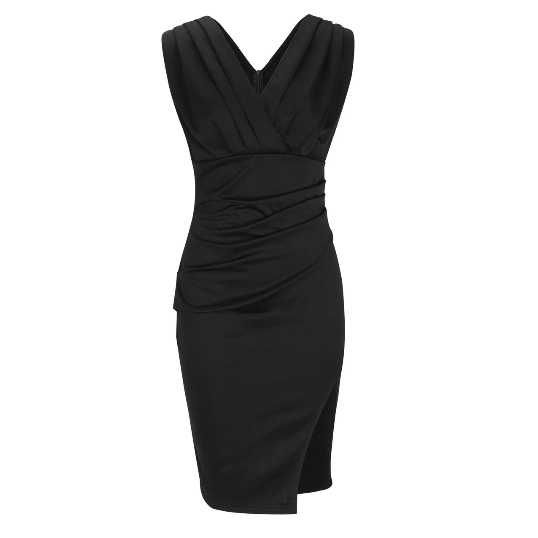 Giselle - Women's Elegant Party Dress with Pleat Detail