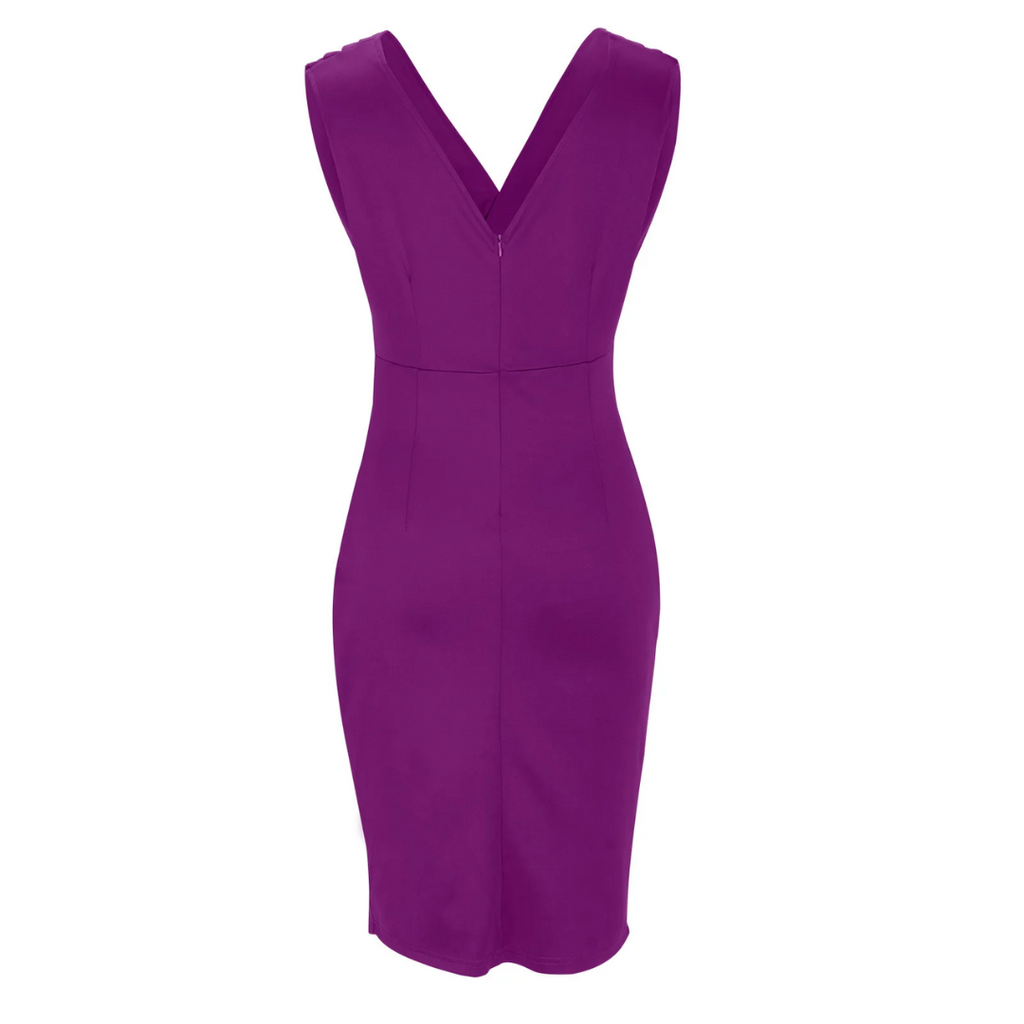 Giselle - Women's Elegant Party Dress with Pleat Detail