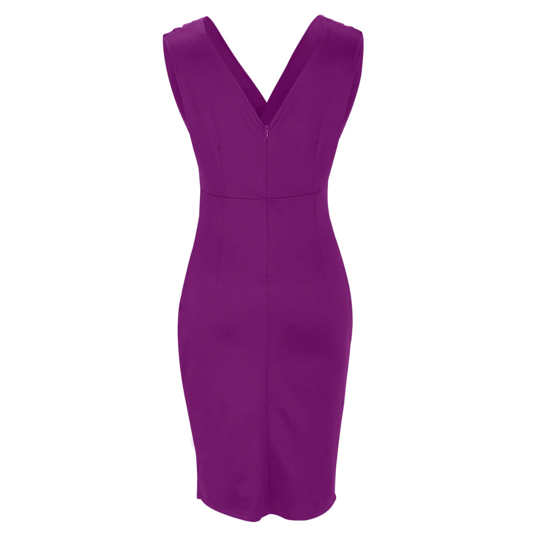Giselle - Women's Elegant Party Dress with Pleat Detail