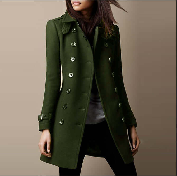 Greta - Women's Classic Double-Breasted Winter Coat