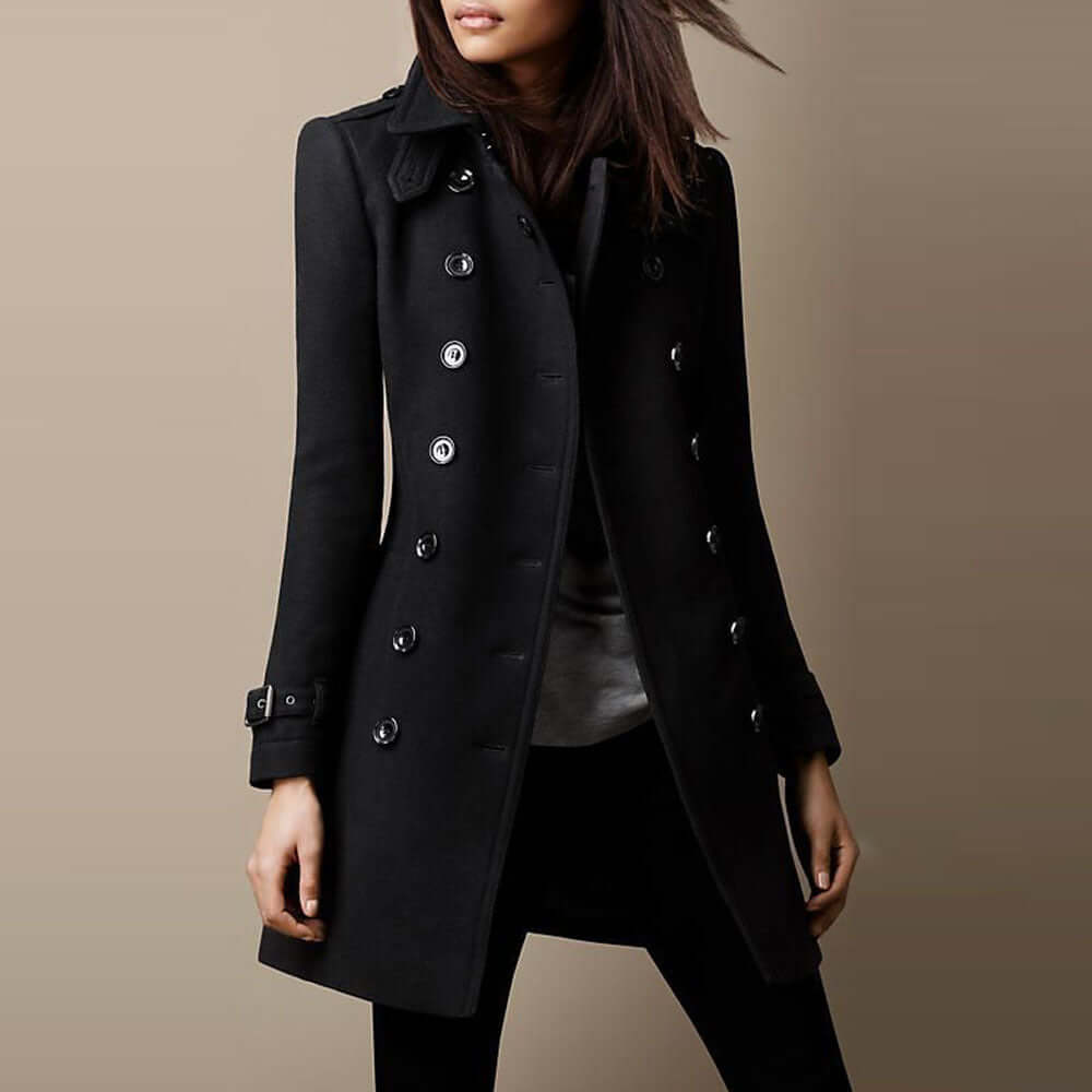 Greta - Women's Classic Double-Breasted Winter Coat