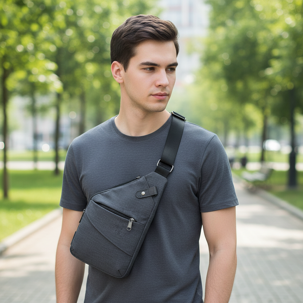 Griffin - Men's Casual Crossbody Bag with Adjustable Strap
