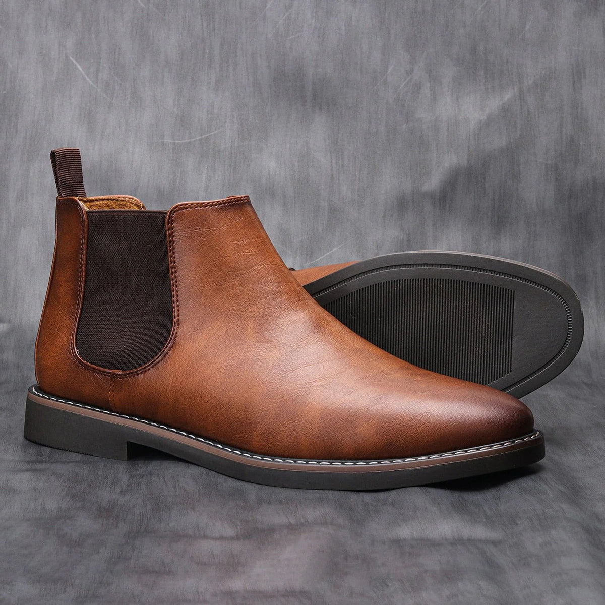 Idris - Men's Classic Chelsea Boots in Faux Leather