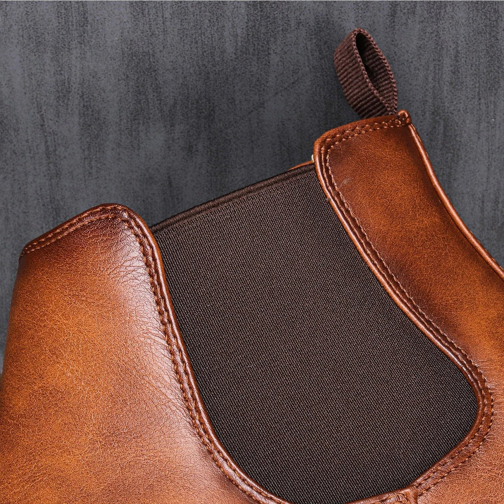 Idris - Men's Classic Chelsea Boots in Faux Leather