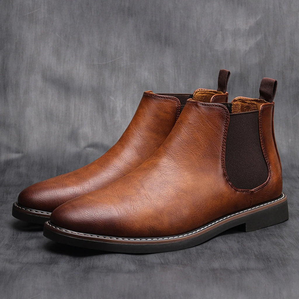 Idris - Men's Classic Chelsea Boots in Faux Leather