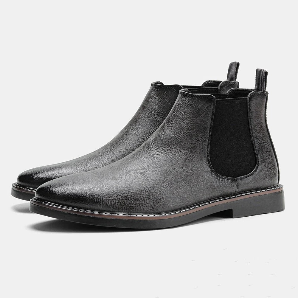 Idris - Men's Classic Chelsea Boots in Faux Leather