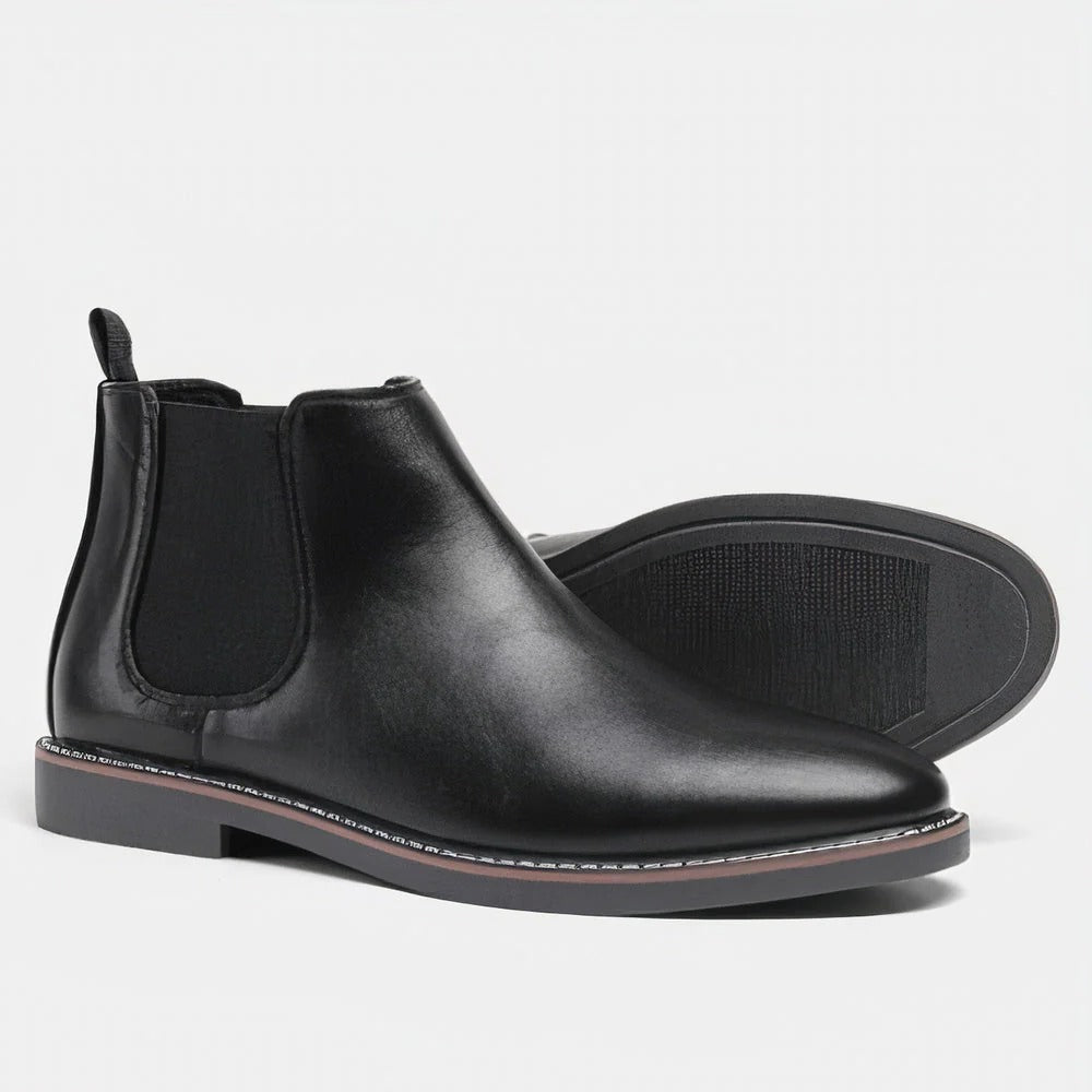 Idris - Men's Classic Chelsea Boots in Faux Leather