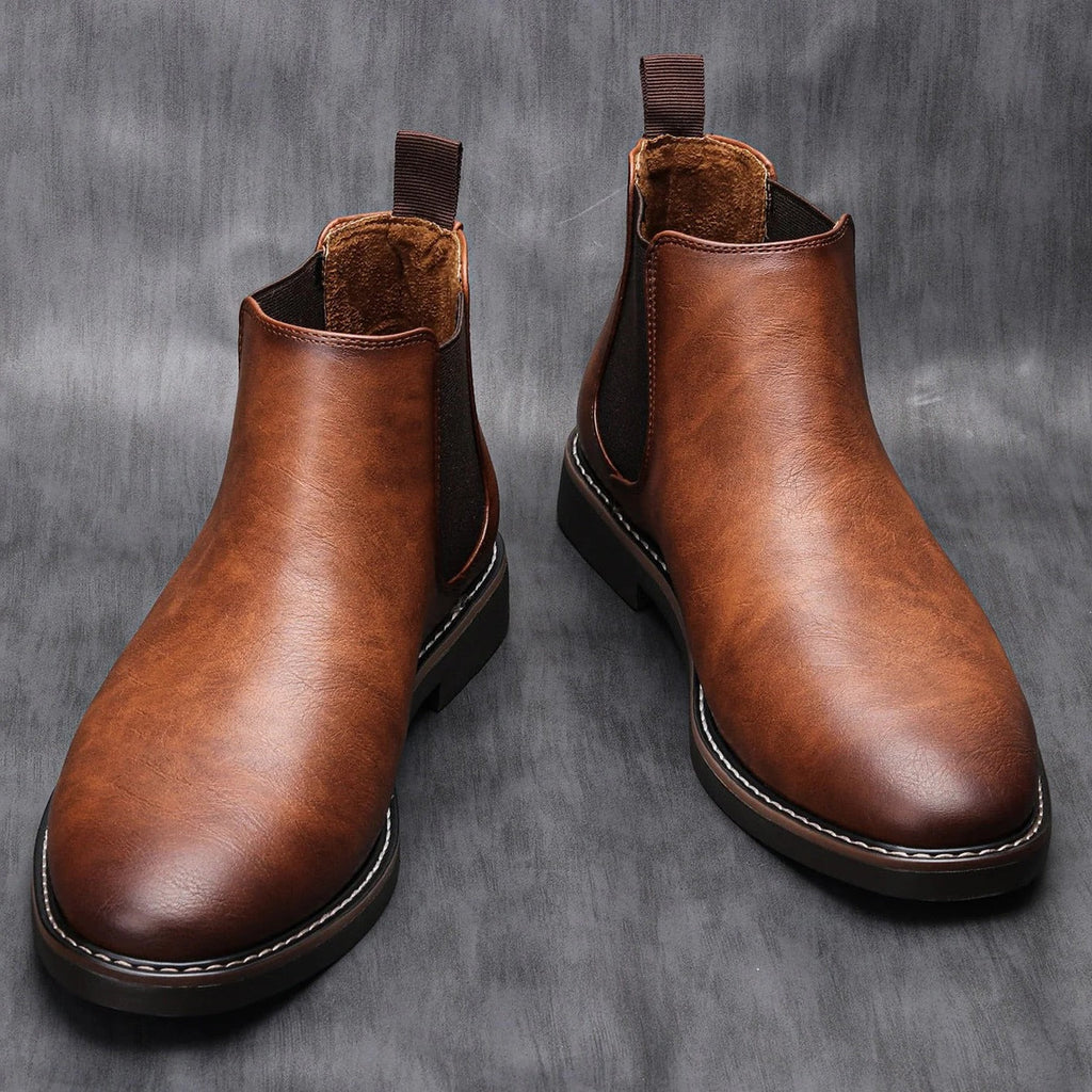 Idris - Men's Classic Chelsea Boots in Faux Leather