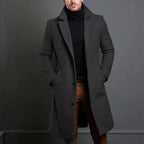 Idris - Men's Long Overcoat with Classic Tailoring