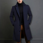 Idris - Men's Long Overcoat with Classic Tailoring