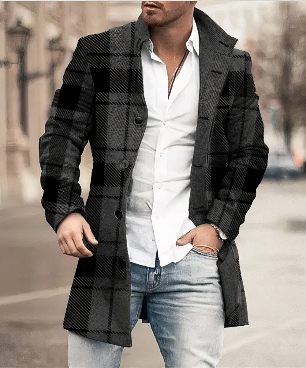 Idris - Men's Stylish Longline Trench Coat