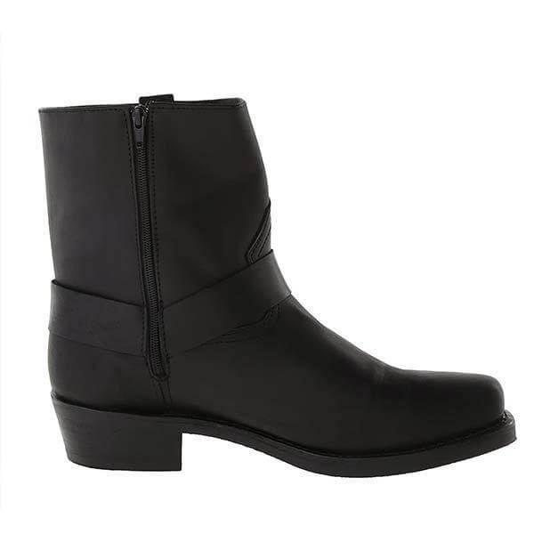 Imogen - Women's Leather-Look Calf Boots with Strap Detail