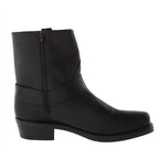 Imogen - Women's Leather-Look Calf Boots with Strap Detail