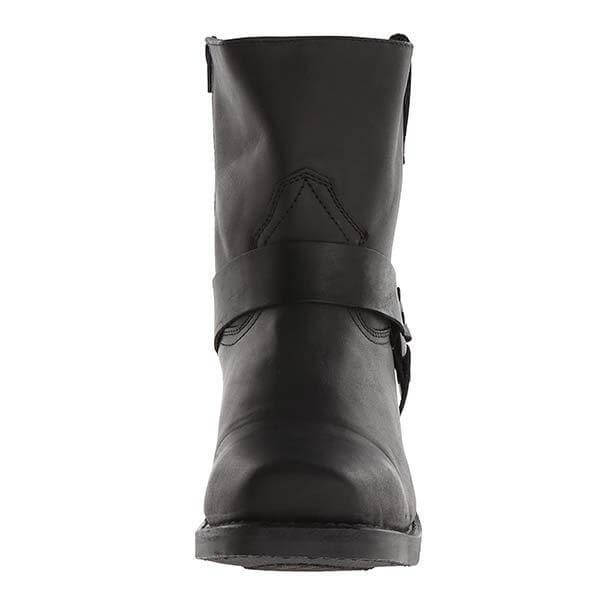Imogen - Women's Leather-Look Calf Boots with Strap Detail