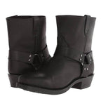 Imogen - Women's Leather-Look Calf Boots with Strap Detail