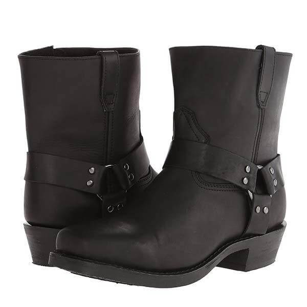 Imogen - Women's Leather-Look Calf Boots with Strap Detail