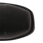 Imogen - Women's Leather-Look Calf Boots with Strap Detail