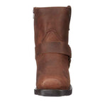 Imogen - Women's Leather-Look Calf Boots with Strap Detail