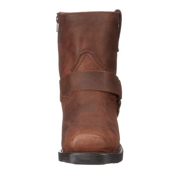 Imogen - Women's Leather-Look Calf Boots with Strap Detail