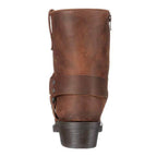 Imogen - Women's Leather-Look Calf Boots with Strap Detail