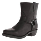 Imogen - Women's Leather-Look Calf Boots with Strap Detail