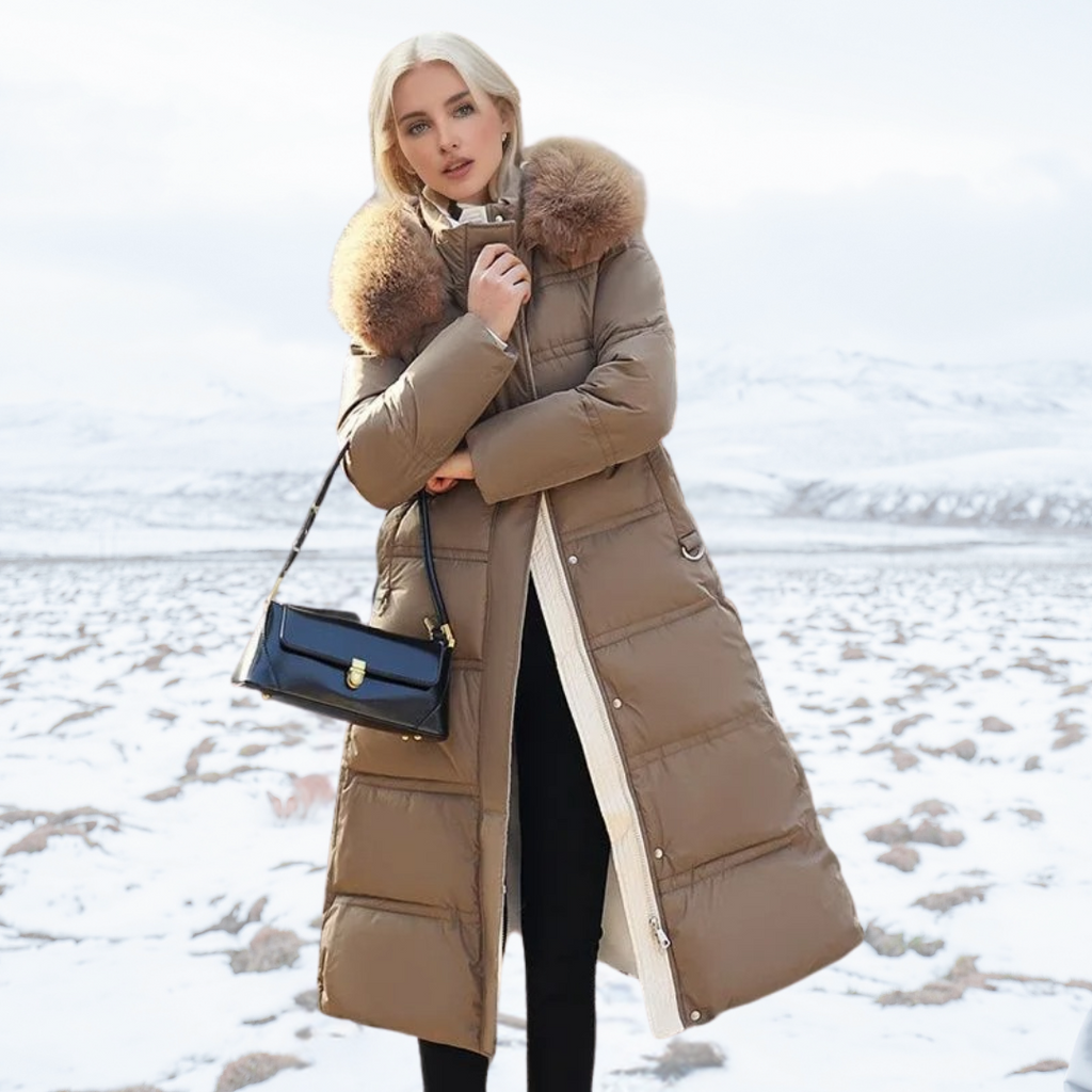 Isolde - Women's Elegant Faux Puffer Coat