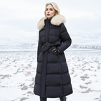 Isolde - Women's Elegant Faux Puffer Coat