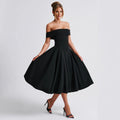 Isolde - Women's Elegant Off-Shoulder Graduation Dress