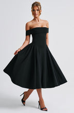 Isolde - Women's Elegant Off-Shoulder Graduation Dress