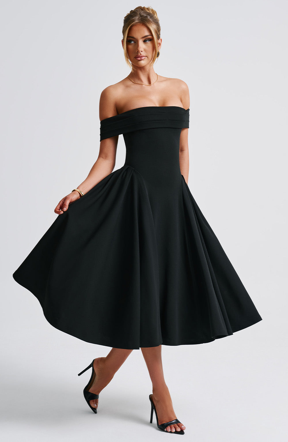 Isolde - Women's Elegant Off-Shoulder Graduation Dress