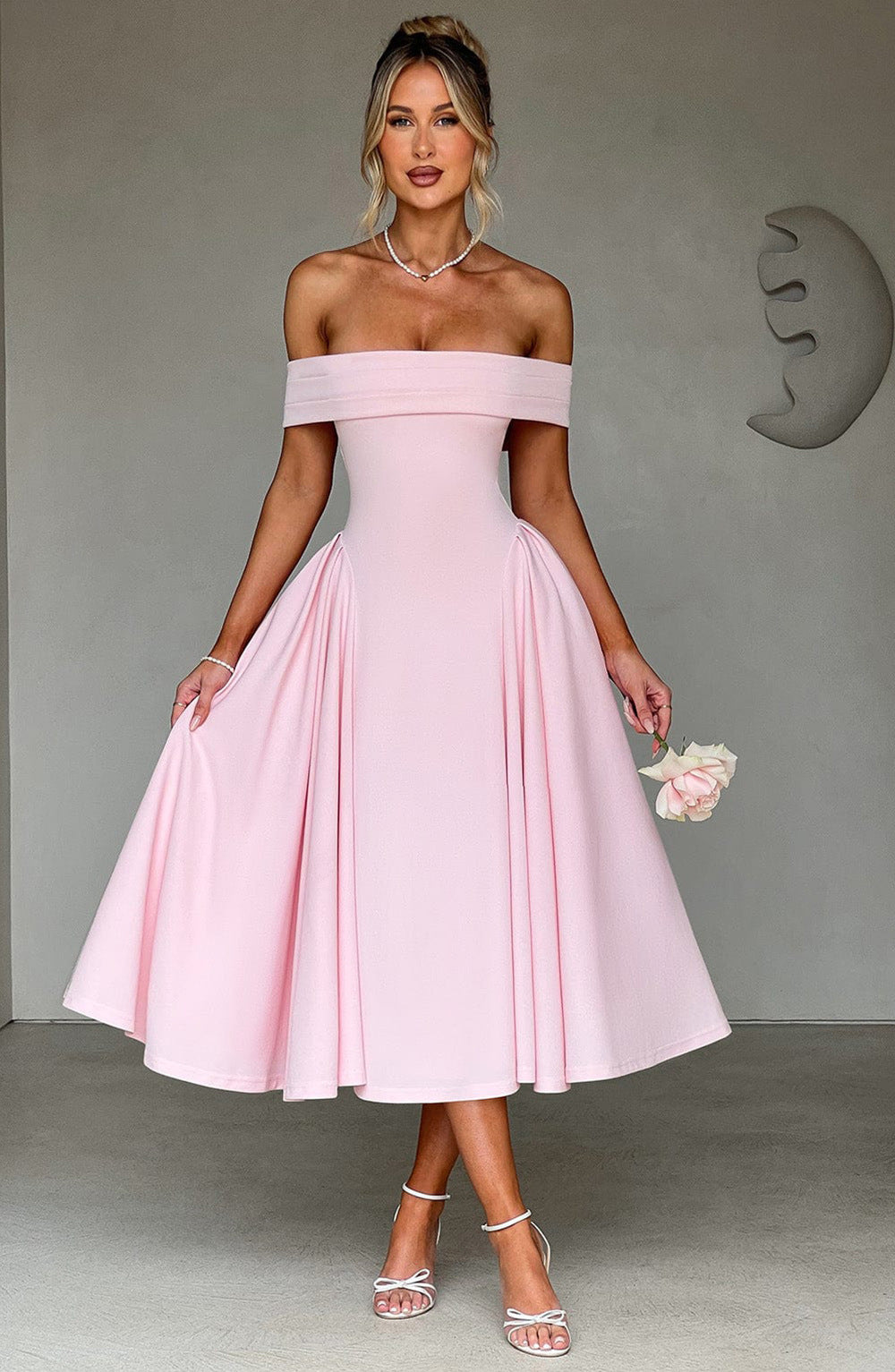 Isolde - Women's Elegant Off-Shoulder Graduation Dress
