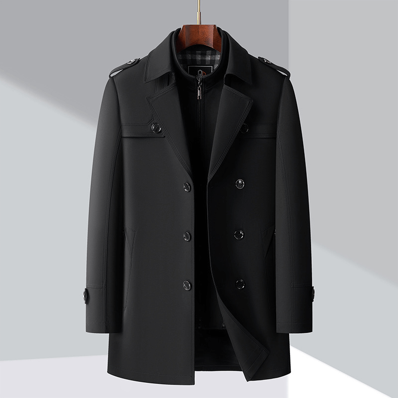 Jasper - Men's Classic Double-Breasted Trench Coat
