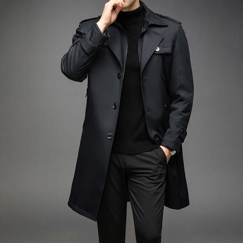 Jasper - Men's Classic Double-Breasted Trench Coat