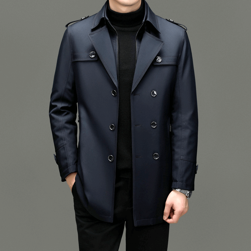 Jasper - Men's Classic Double-Breasted Trench Coat