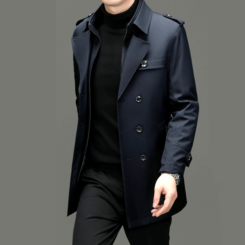 Jasper - Men's Classic Double-Breasted Trench Coat