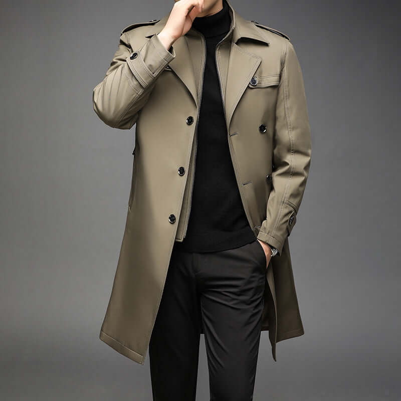 Jasper - Men's Classic Double-Breasted Trench Coat