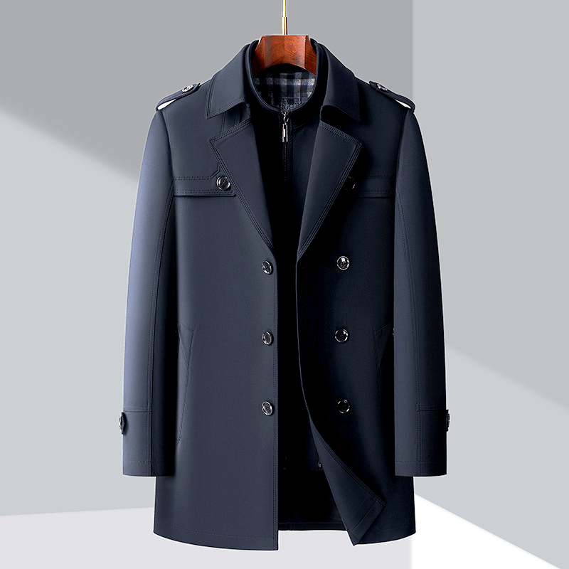 Jasper - Men's Classic Double-Breasted Trench Coat