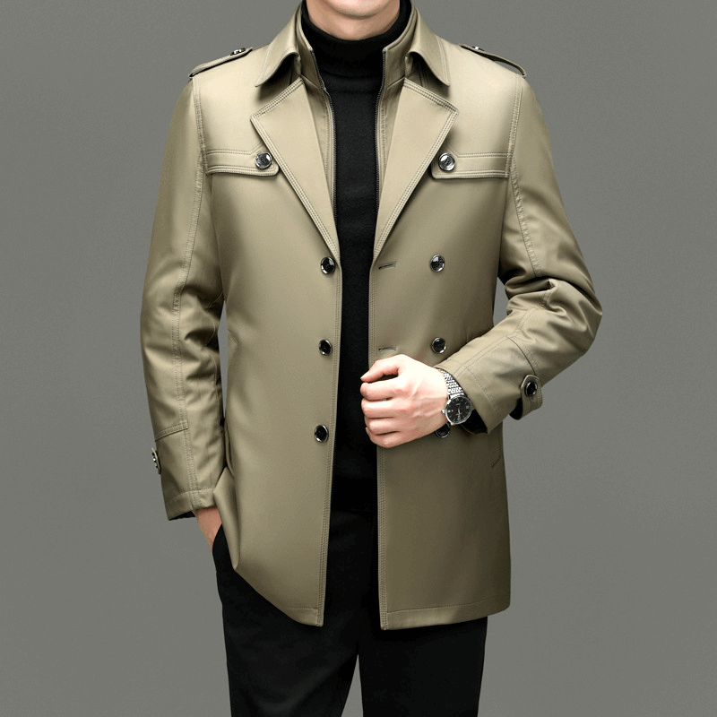 Jasper - Men's Classic Double-Breasted Trench Coat