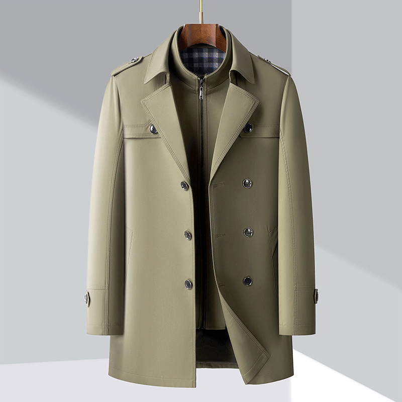 Jasper - Men's Classic Double-Breasted Trench Coat