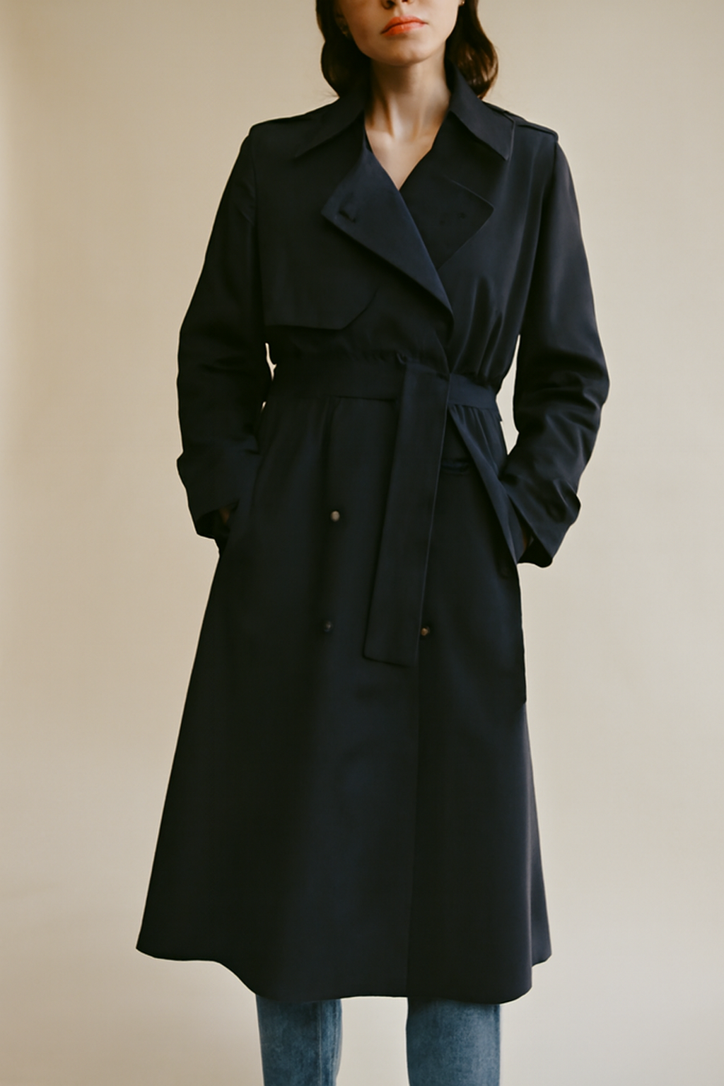 Jocelyn - Women's Chic Double-Breasted Trench Coat
