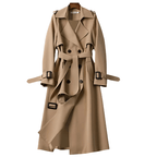 Jocelyn - Women's Chic Double-Breasted Trench Coat