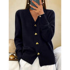 Jolene - Women's Comfort Cardigan with Heart Buttons