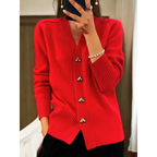 Jolene - Women's Comfort Cardigan with Heart Buttons