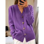 Jolene - Women's Comfort Cardigan with Heart Buttons