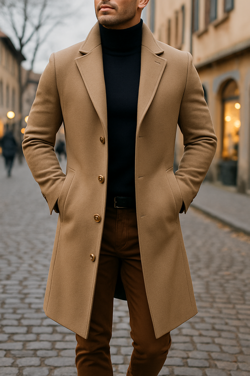 Jude - Men's Classic Long Trench Coat