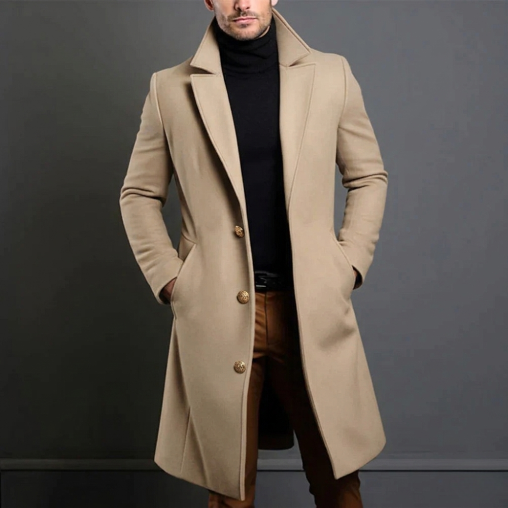 Jude - Men's Classic Long Trench Coat