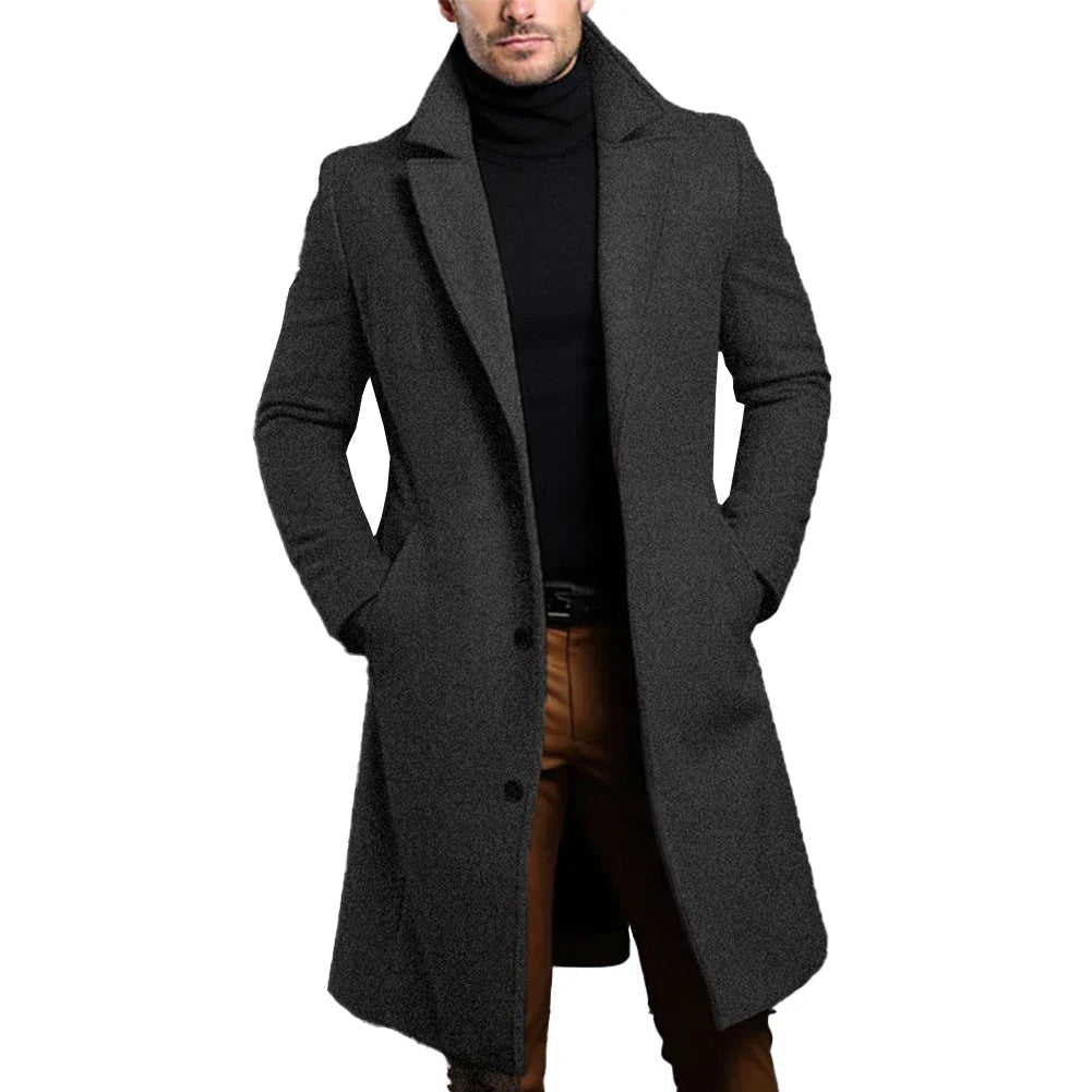 Jude - Men's Classic Long Trench Coat