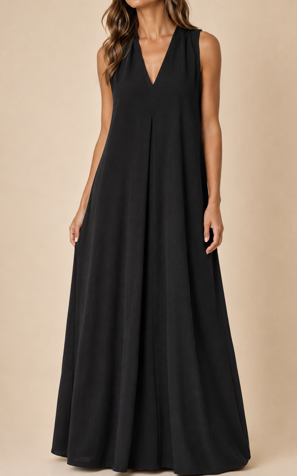 Juno - Women's Elegant Pleated Maxi Dress